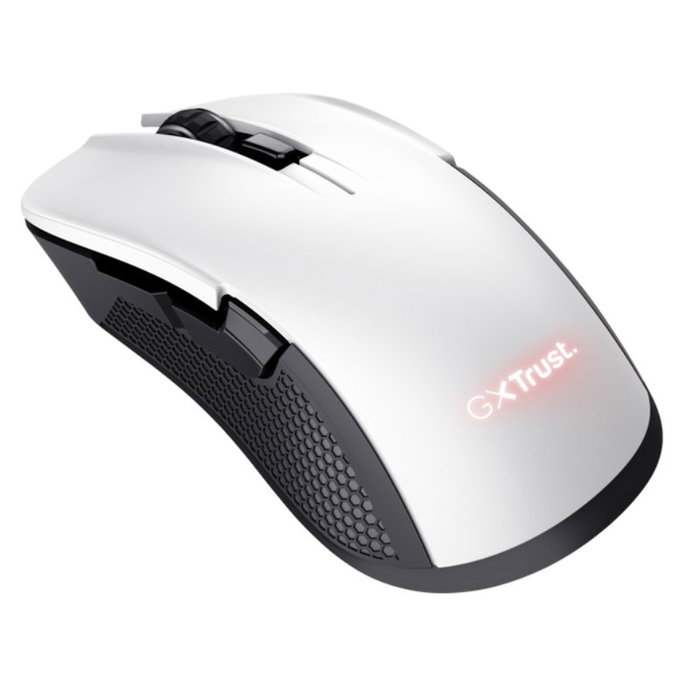 Trust GXT 923W YBAR Ratón Gaming Inalámbrico 7200 DPI Blanco
